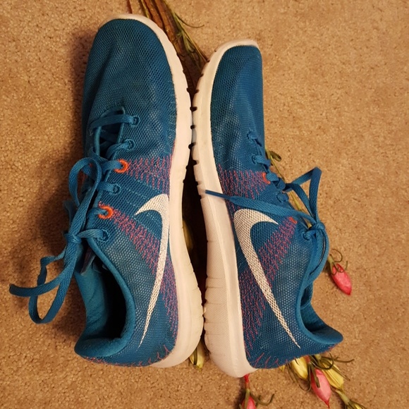 Women's Nike Flex teal athletic shoes size 8 - Picture 4 of 8